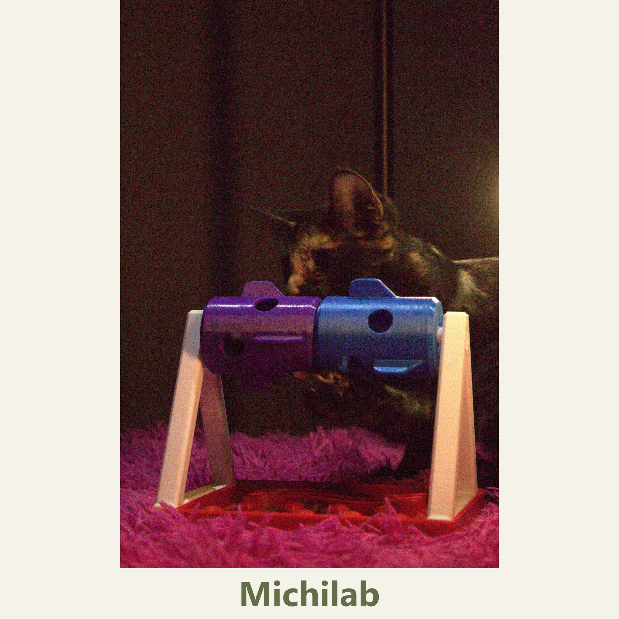 Dispensador Giratorio de Premios para Gato Michilab | Comedero Lento Interactivo
