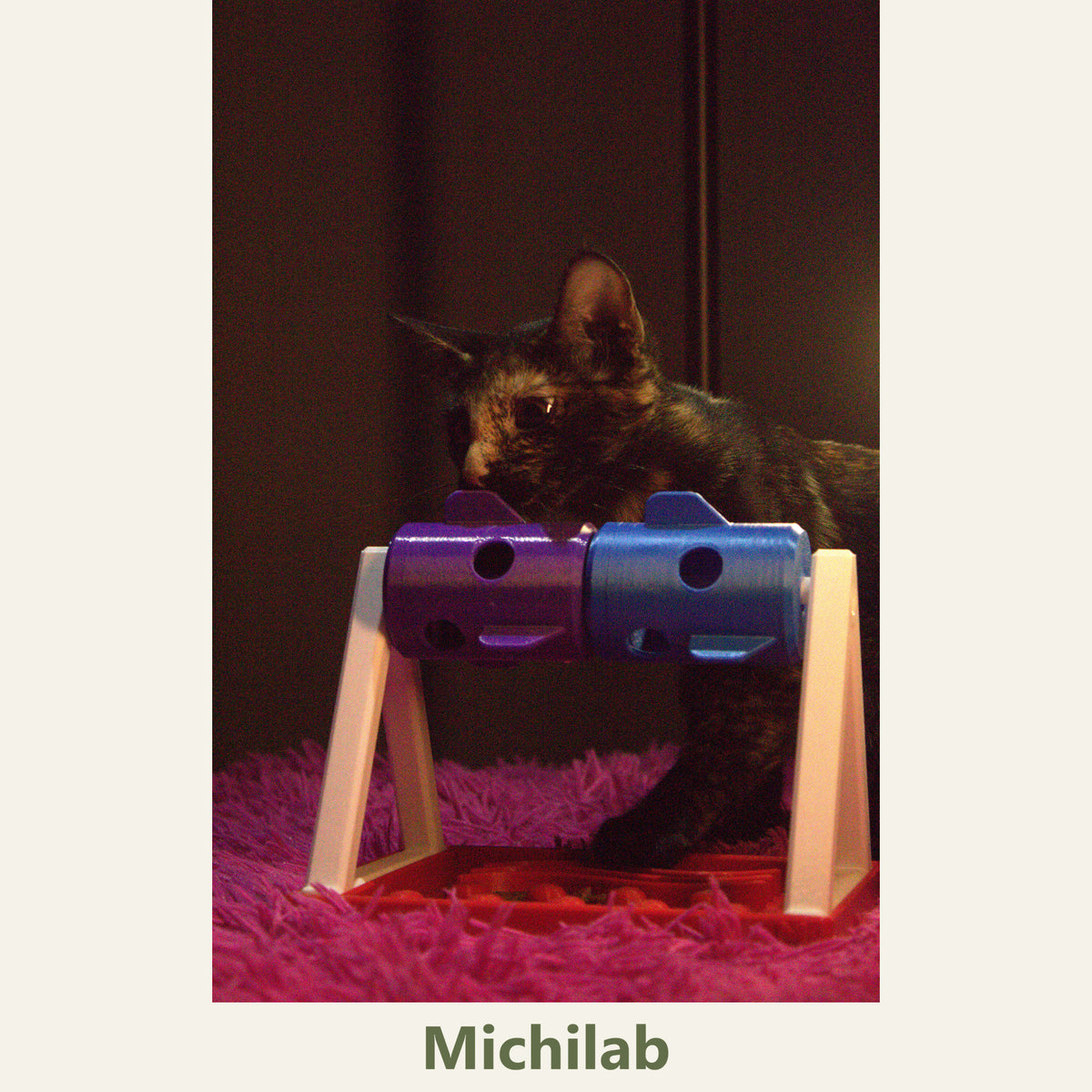 Dispensador Giratorio de Premios para Gato Michilab | Comedero Lento Interactivo