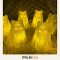 Michi Fantasma Michilab, lámpara de gato con luz LED