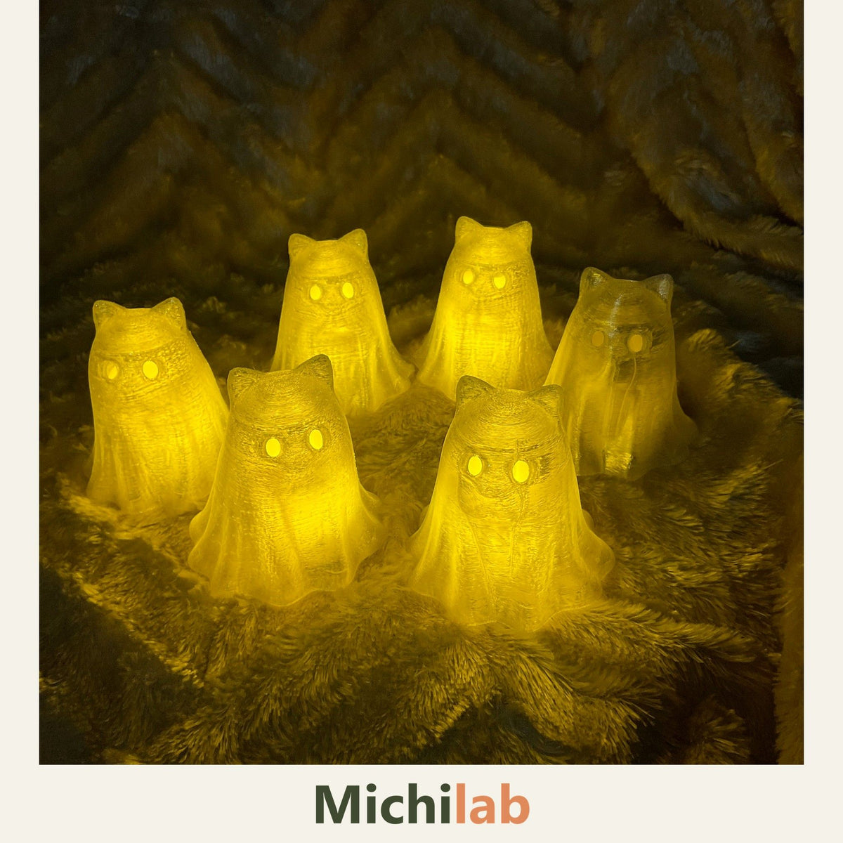 Michi Fantasma Michilab, lámpara de gato con luz LED (3)